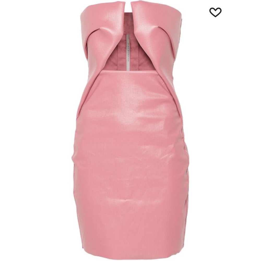 Rick Owens Pink Strapless Knee-Length Dress